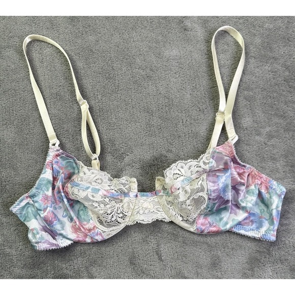 Christian Dior Other - Christian Dior Bra Women's 36A Vintage Balconette Style 4710 Floral lace USA